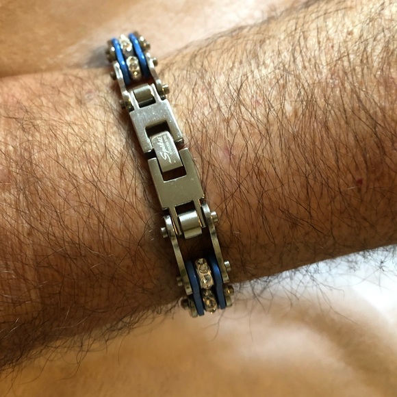 Men Motorcycle Stainless Bracelet - Picture 2 of 3